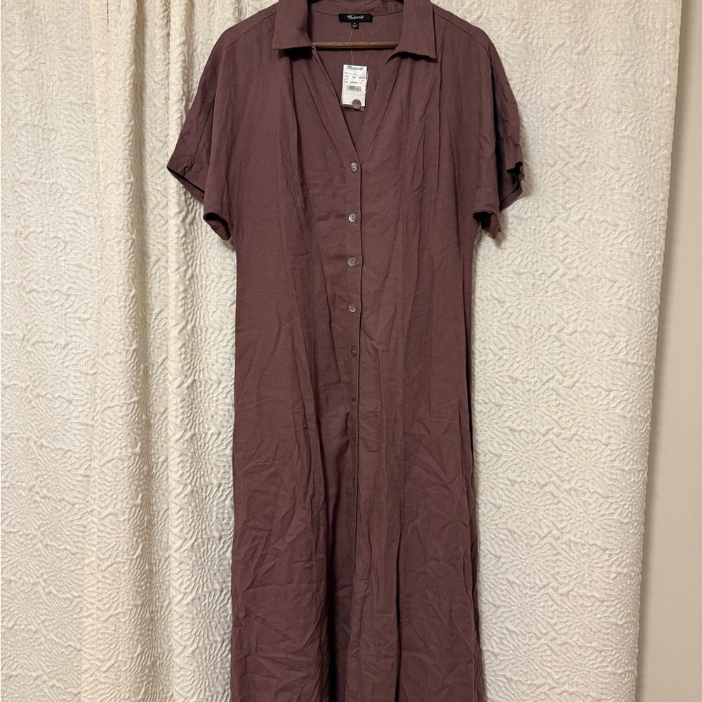 Madewell Linen button down dress